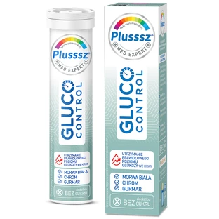 Plusssz Gluco Control, bergamot-lime flavor, 20 effervescent tablets