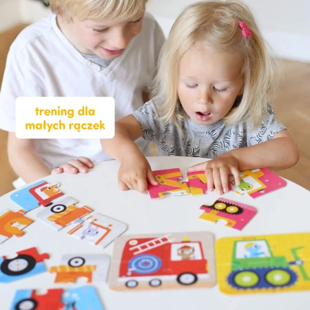 CzuCzu I am putting together Vehicles, Puzzle für Kinder ab 2 Jahren, 20 Elemente