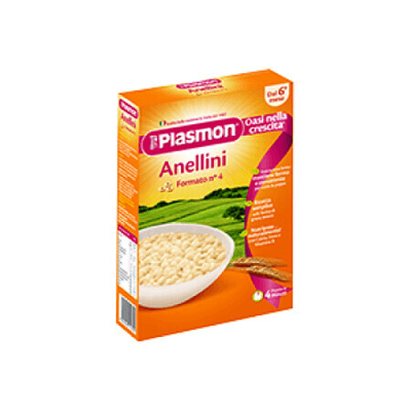 Pâtes annelées Anellini, +6 mois, 340 gr, Plasmon