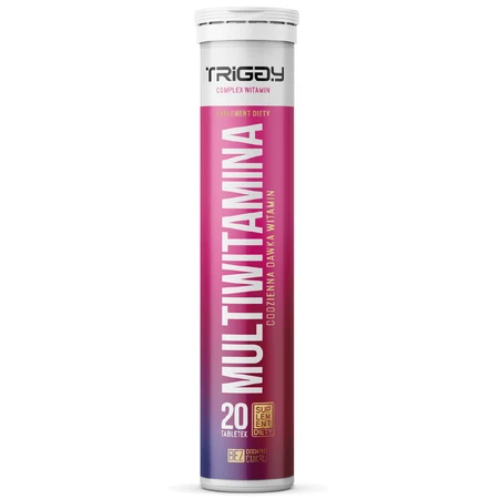 Triggy Multivitamin set, strawberry flavor, 2 x 20 effervescent tablets + shaker, 700 ml free of charge