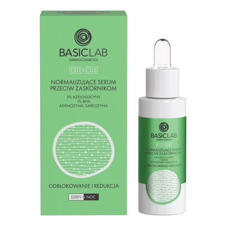 BacisLab Esteticus, normalizujące serum przeciw zaskórnikom z 5% azeloglicyny i 1% BHA, 30 ml: ceny i cechy