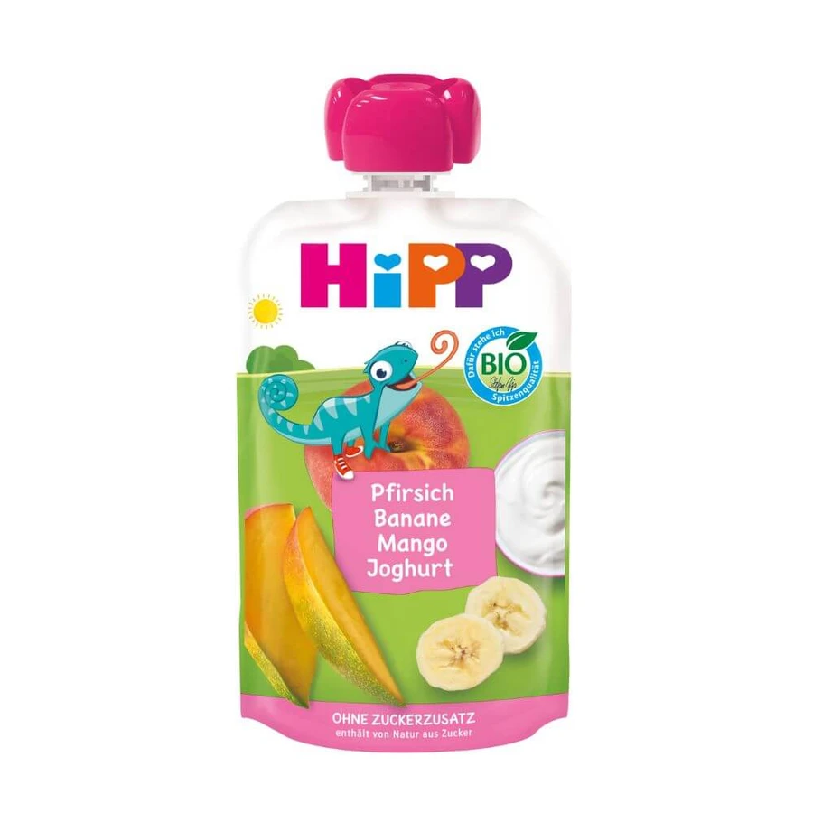 Biologische bananenpuree, mango en yoghurt, 100 g, Hipp