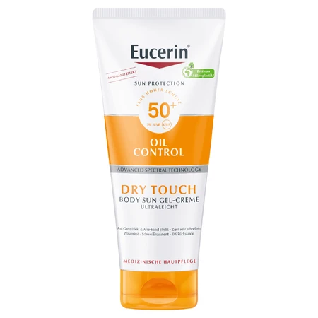 Eucerin Sun Protection Oil Control, ultralichte gel-crème voor het lichaam, SPF 50+, 200 ml