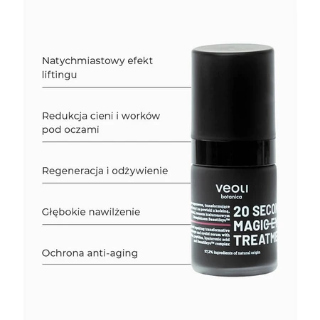 Veoli Botanica 20 Seconds Magic Eye Treatment, liftingująco-naprawcze serum pod oczy i na powieki, 15 ml: ceny i cechy