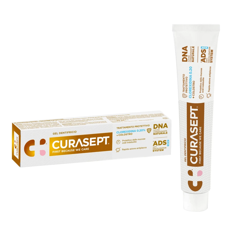 Curasept ADS DNA 720 Protective, tandpasta met chloorhexidine 0,2% en colostrum, 75 ml