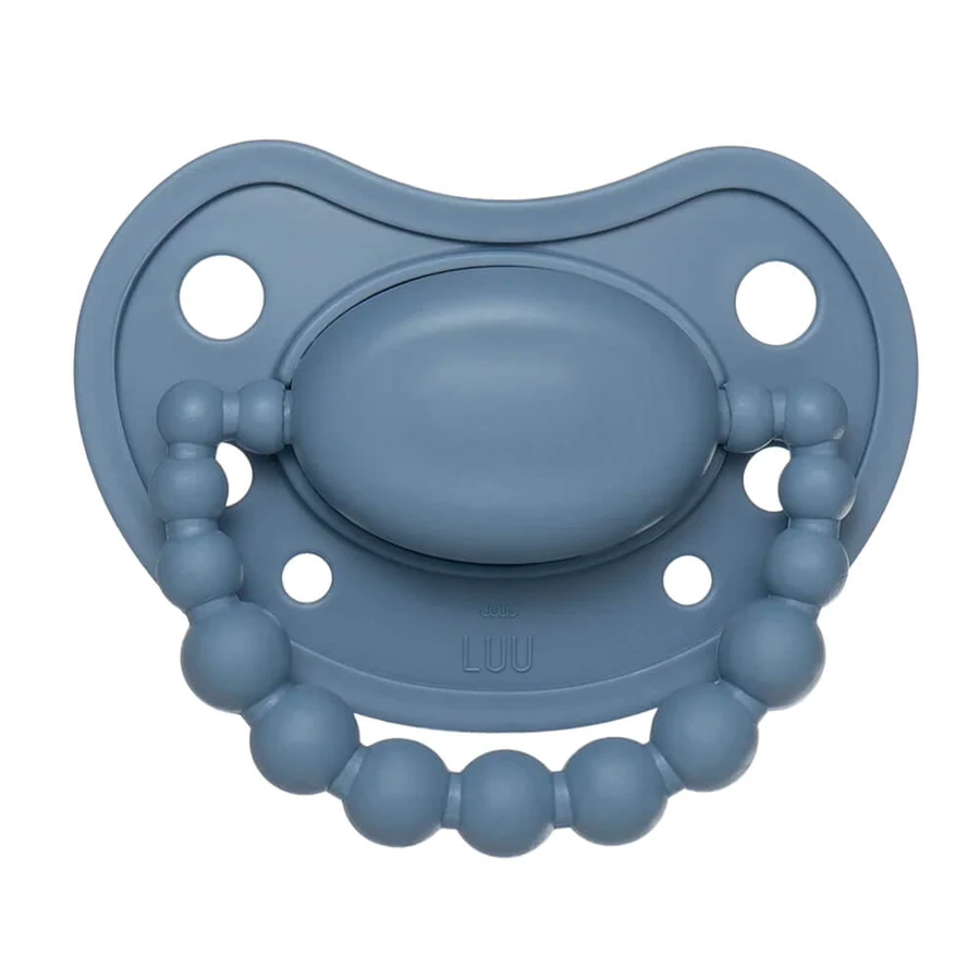 Luu Kids, fopspeen, positionering, silicone, Cloudy Blue, vanaf 6 maanden, 1 stuk
