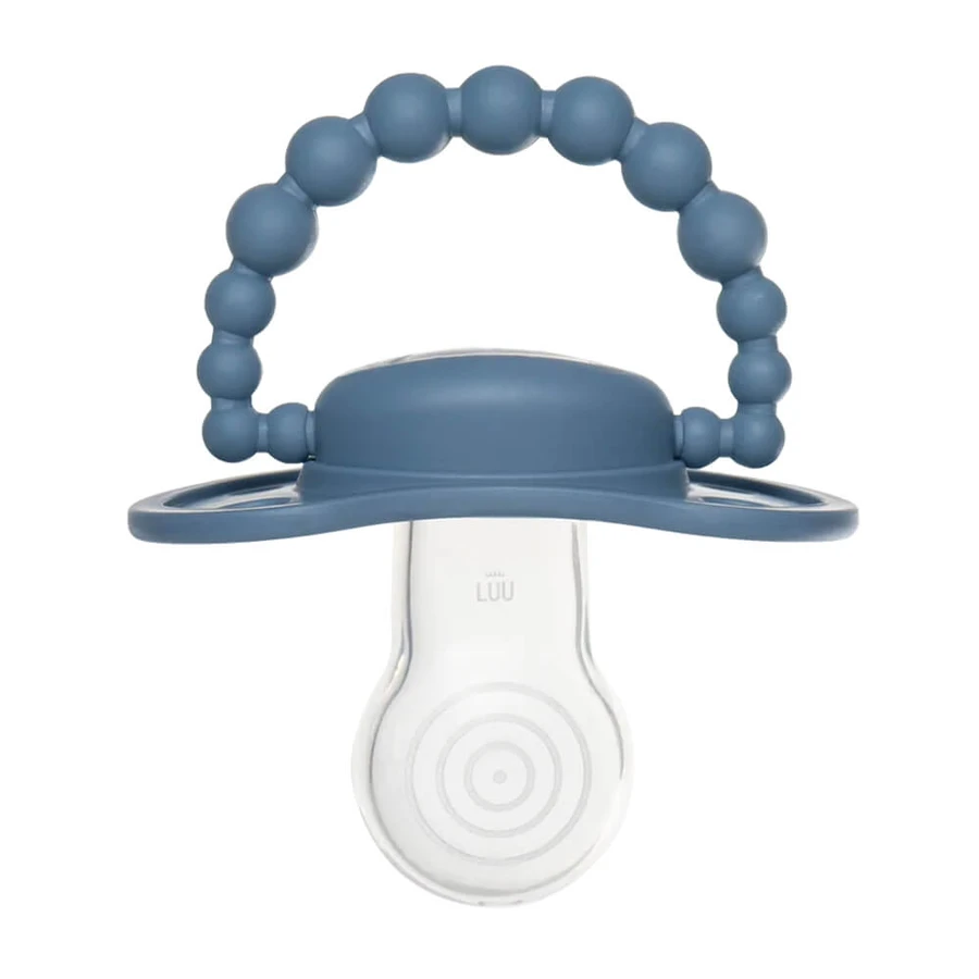 Luu Kids, fopspeen, positionering, silicone, Cloudy Blue, vanaf 6 maanden, 1 stuk