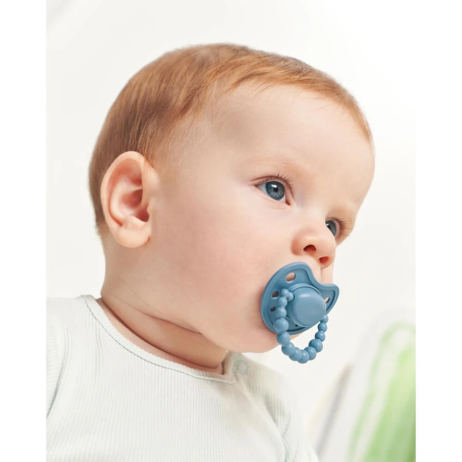 Luu Kids, fopspeen, positionering, silicone, Cloudy Blue, vanaf 6 maanden, 1 stuk