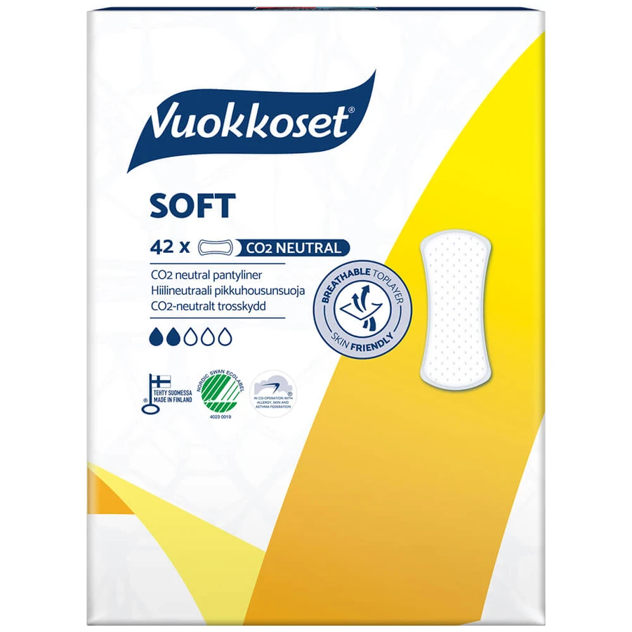 Vuokkoset White, sanitary pads, Soft, 42 pieces