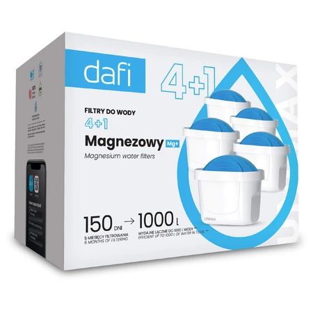 Dafi Unimax Mg+, Magnesiumfilter für Kanne, 5 Stück