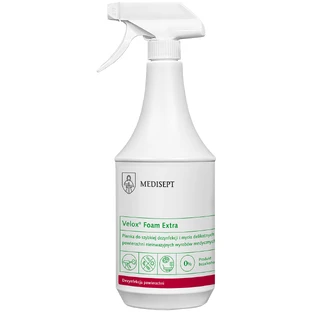 Medisept Velox Foam Extra, schuim voor reiniging en desinfectie van oppervlakken, 1 l