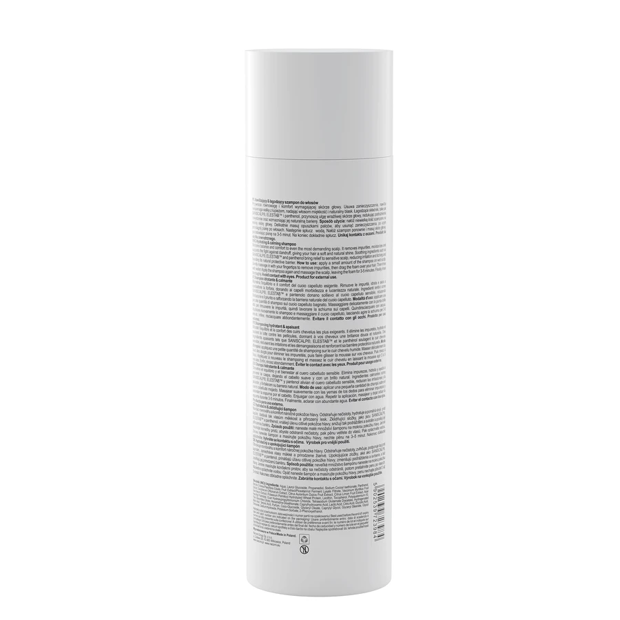Nacomi Next Level Dermo, feuchtigkeitsspendendes und beruhigendes Shampoo, 250 ml