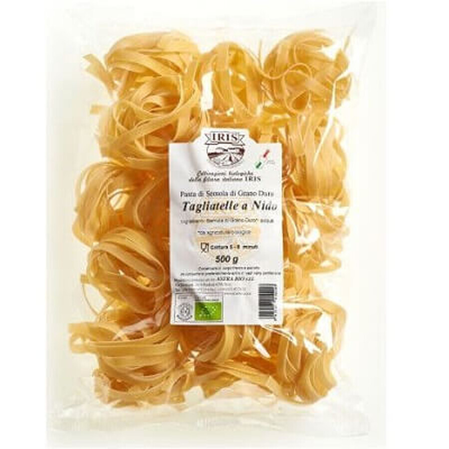 Tagliatelle pasta met biologische harde tarwe, 500 gr, Iris Bio