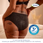 Tena Silhouette Plus Schwarz, diskrete saugfähige Höschen für Frauen, Größe L, 10 Stück