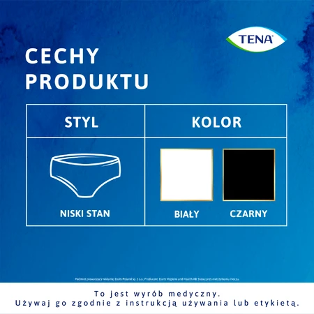 Tena Silhouette Plus Schwarz, diskrete saugfähige Höschen für Frauen, Größe L, 10 Stück