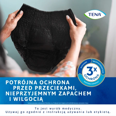 Tena Lady Pants Noir, saugfähige Slips, Größe M, 75-105 cm, Plus, 9 Stück