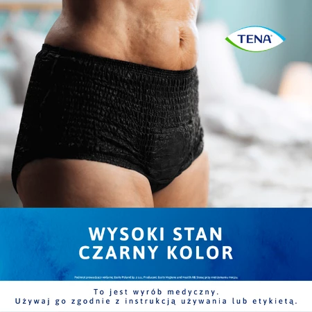 Tena Lady Pants Noir, saugfähige Slips, Größe M, 75-105 cm, Plus, 9 Stück
