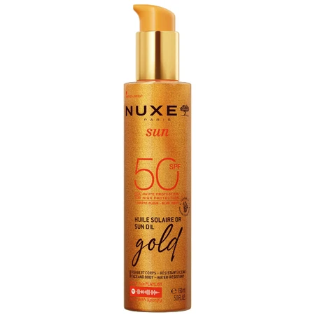 Nuxe Sun, olio abbronzante illuminante, spray, SPF 50, 150 ml