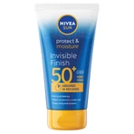 Nivea Sun Invisible Finish set, loción solar hidratante, FPS 50+, 150 ml + loción prolongadora para después del sol, 200 ml + bolsa de playa de regalo