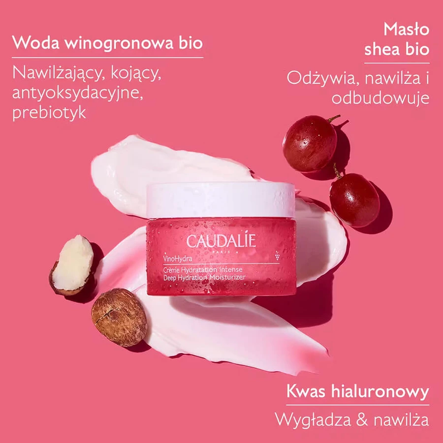 Caudalie VinoHydra, cremă de față hidratantă intensivă, 50 ml