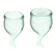 Satisfyer Feel Good, Menstruationstasse, 15 ml + 20 ml, Hellgrün, 2 Stück