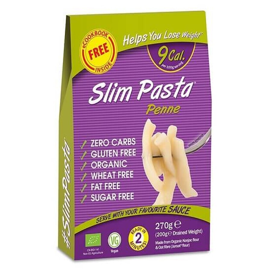 Penne à la farine de konjac biologique, 270g, Slim Pasta