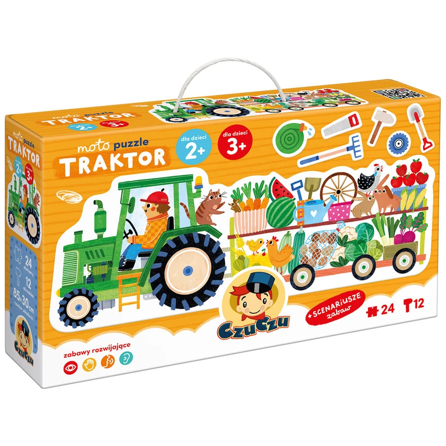 CzuCzu Moto Puzzle Tractor, puzzle for children, 2-3 years, 24 elements