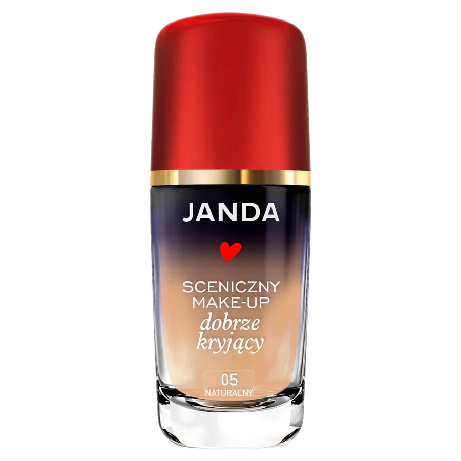 Janda, podium make-up, gezichtsfoundation, goede dekking, 05 natuurlijk, 30 ml