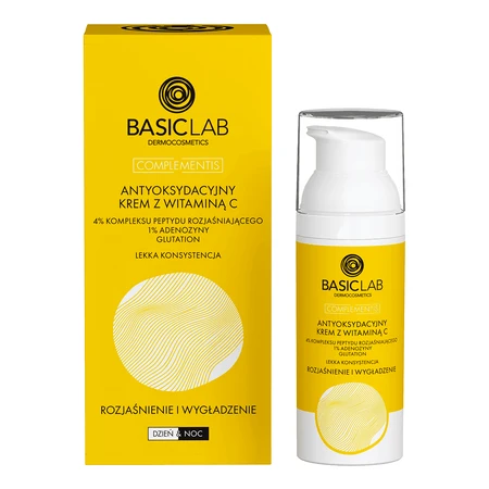 BasicLab Complementis, antioxidative Vitamin-C-Creme, aufhellend und glättend, leichte Textur, 50 ml