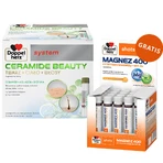 Sistem Doppelherz Ceramide Beauty, aromă de fructe mango și fructul pasiunii, 25 ml x 30 fiole + Magneziu 400, lichid, aromă de portocale și lămâie, 25 ml x 20 fiole gratuit