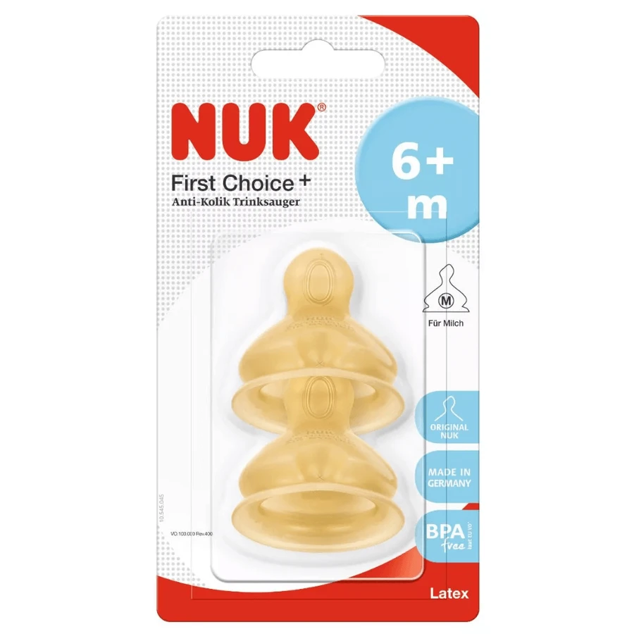 First Choice Plus Latex-Sauger, 6 Monate+, 2 Stück, Nuk