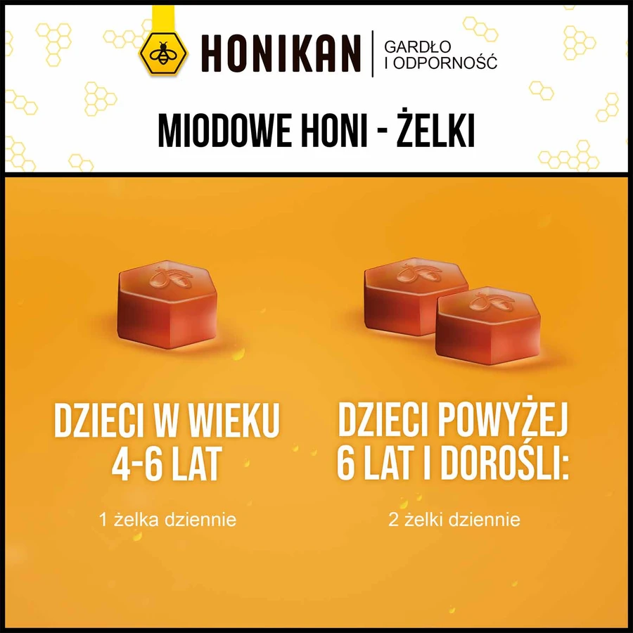 Honikan Hals und Immunität Honig Honi-Gels, ab 4 Jahren, 30 Stück
