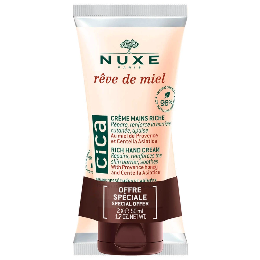 Nuxe Reve de Miel Cica, Hand- und Nagelcreme, 2 x 50 ml