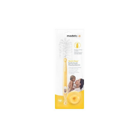 Brosse Quick Clean de Medela avec support pour nettoyer les biberons et les tétines