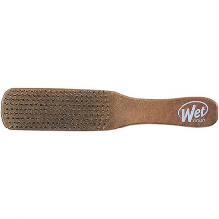 Brosse à cheveux pour hommes Cuir brun, brosse humide