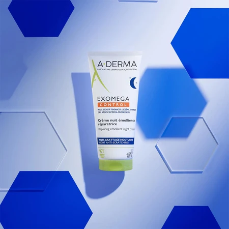 A-Derma Exomega Control, regenerating emollient night cream, dry and atopy-prone skin, from day 1, 200 ml