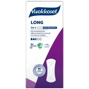 Vuokkoset Weiß, Damenbinden, Lang, 24 Stück
