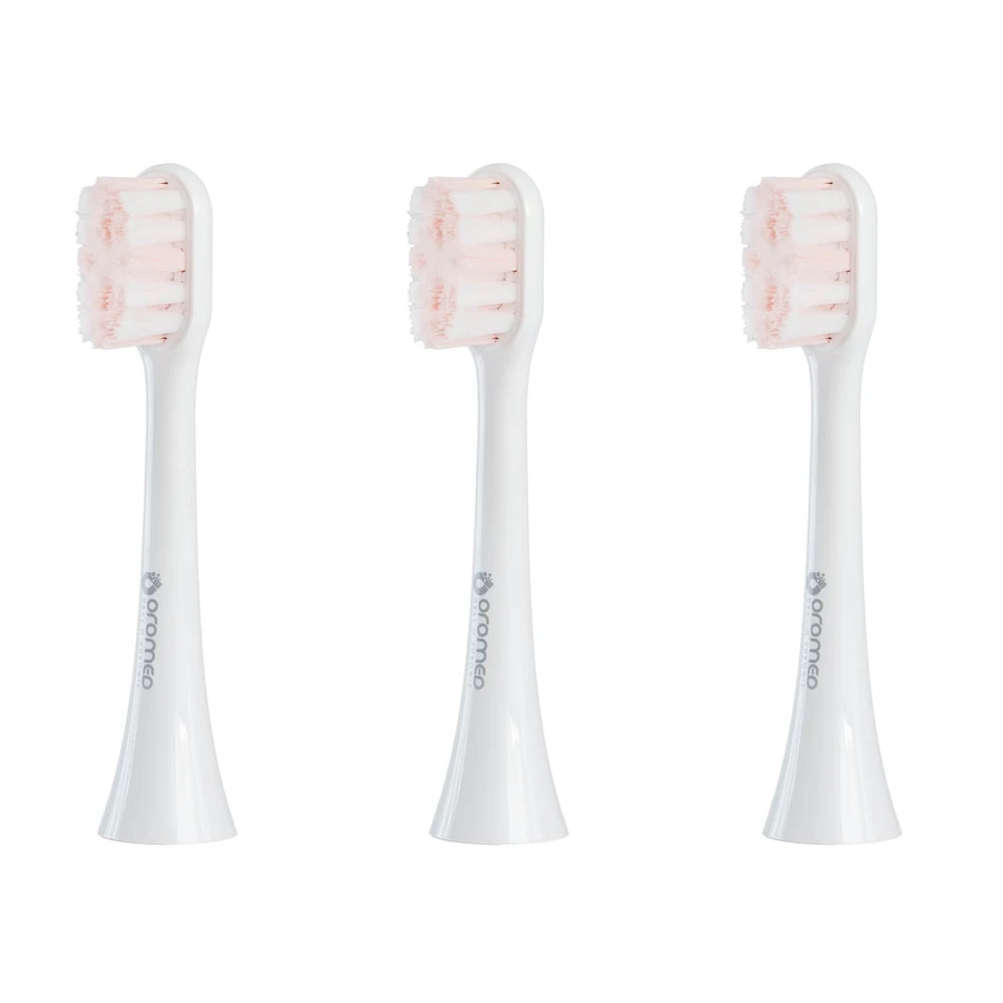 Oromed ORO-SMILE white sonic toothbrush tips, 3 pieces