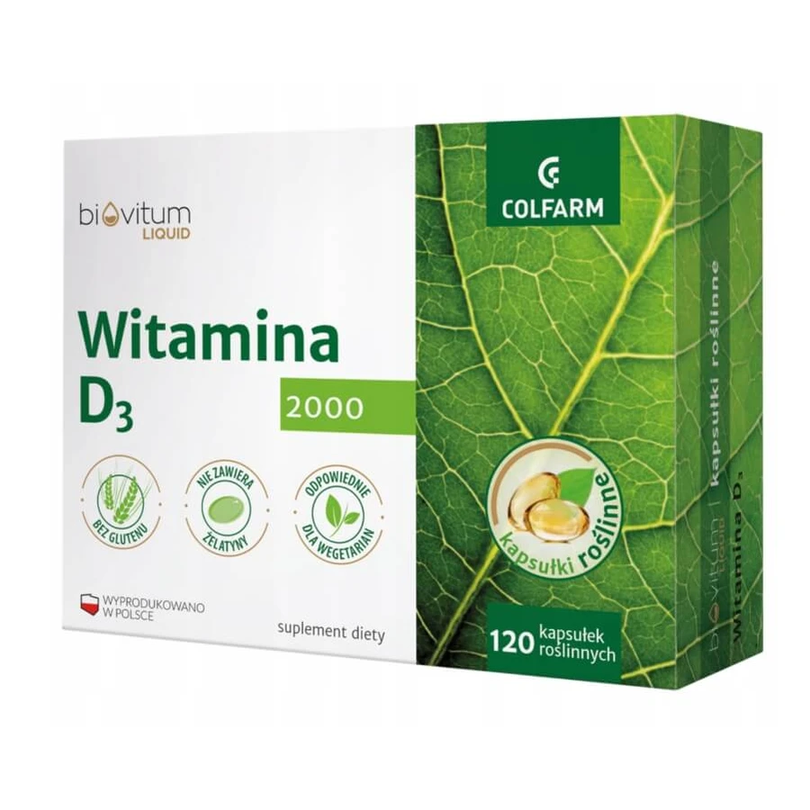 Biovitum Vitamina D3 liquida 2000, 120 capsule