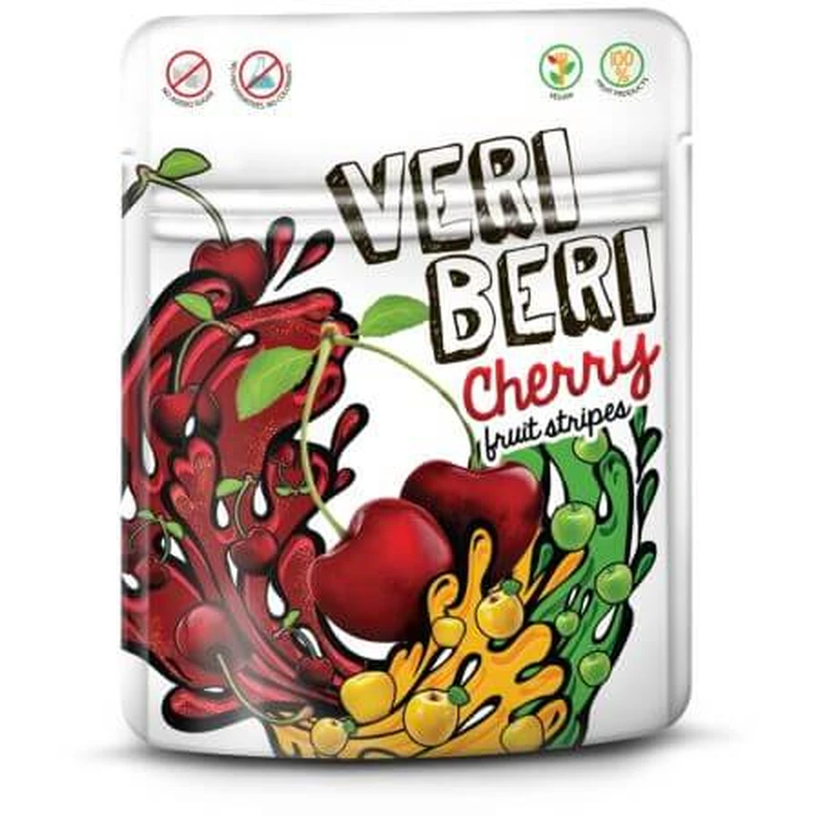 Vruchtengelei met kersensmaak, 50 g, Veri Beri Bieren