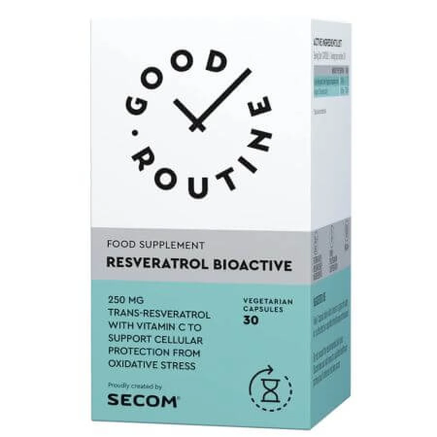 Resveratrol Bioactive Good Routine, 30 plantaardige capsules, Secom