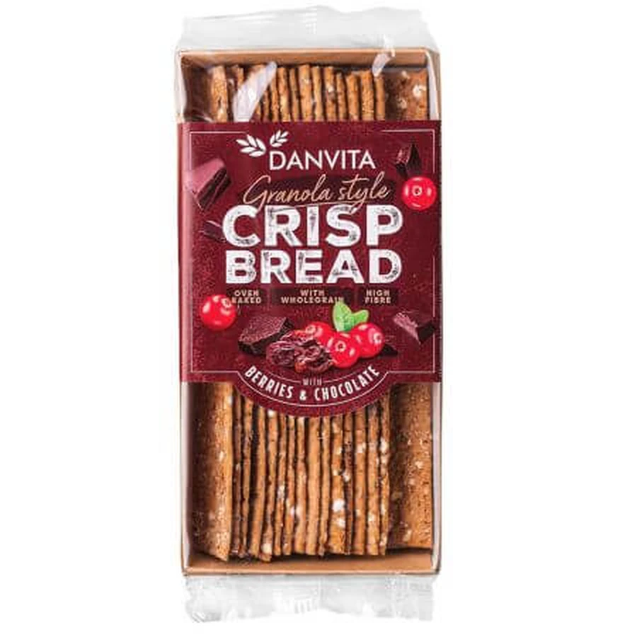 Knapperig brood met bessen en chocolade, 130 g, Danvita