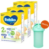 Lote Bebiko 2R Nutriflor Expert, atole de arroz leche de continuación, más de 6 meses, 3 x 600 g + Boon, botella pajita Swig, 265 ml gratis