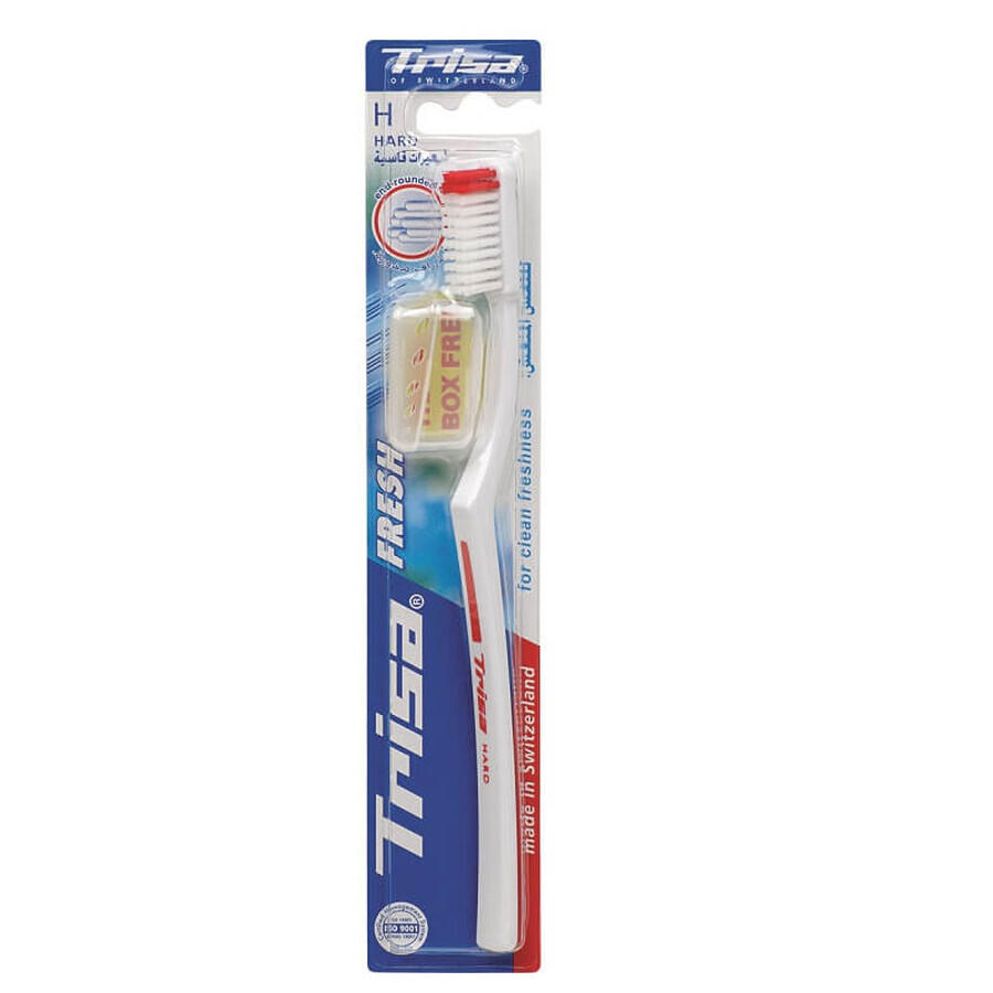 Brosse à dents avec capuchon de protection, Fresh Hard, Trisa