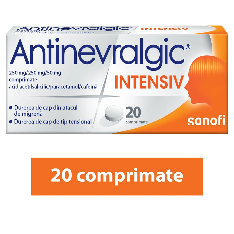 Antinevralgic Intensiv 250mg/250mg/50mg x 20cpr Sanofi