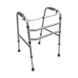 Andador plegable con función paso a paso y altura regulable