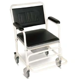 Dr. Happy JL693 Silla de inodoro de aluminio con ruedas de aluminio