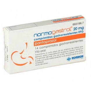 NORMOGASTROL EFG 20 MG 14 GASTRORESISTENTE TABLETTEN