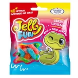 Gelee in Form von Würmern, mit Fruchtgeschmack und saurem Überzug, 90 g, Top Jelly