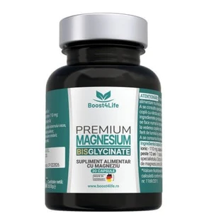 Magnesium Bisglycinat Premium, 815 mg, 30 Kapseln, Boost4life